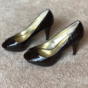 Brown Animal Print Heels